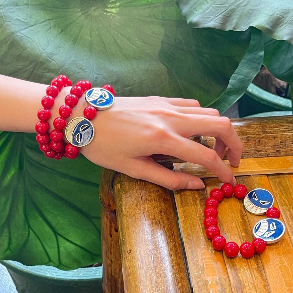 Glass beads Ace Bracelet/Necklace