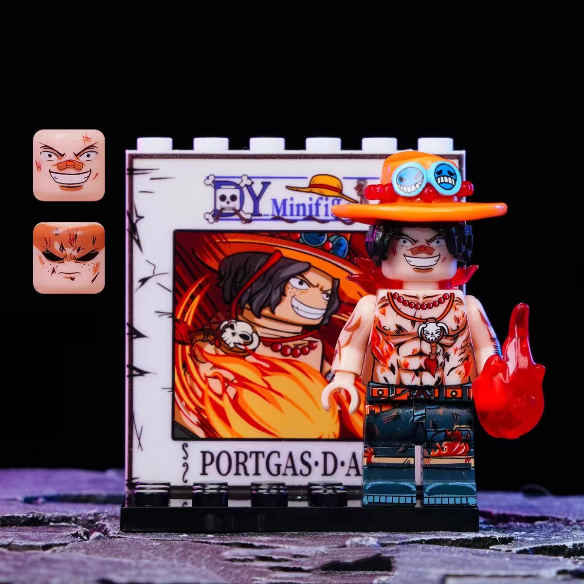 OP Characters Building Block Mini Figure with Background