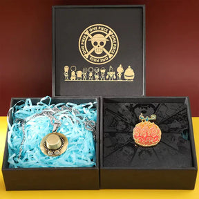 Luffy,Law,Ace 360° Rotatable Necklace And Pin