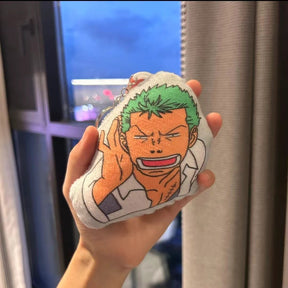 Talking Zoro Luffy Pendant Plush Toy Keychain