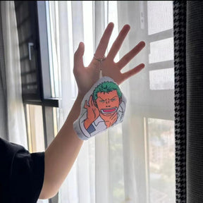 Talking Zoro Luffy Pendant Plush Toy Keychain