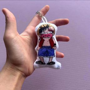 Talking Zoro Luffy Pendant Plush Toy Keychain