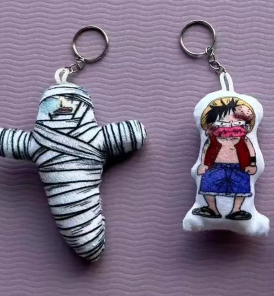 Talking Zoro Luffy Pendant Plush Toy Keychain