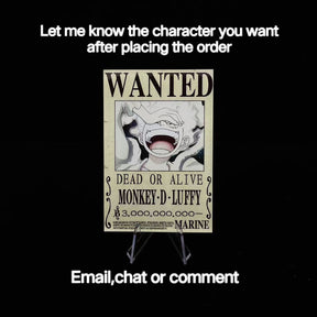 Wanted Poster,Bounty Poster Acrylic Stand