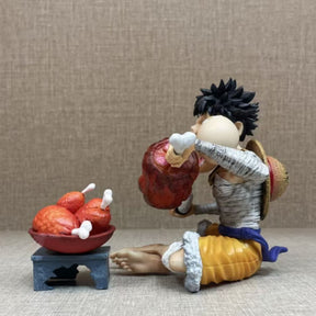 12cm Sitting Luffy Eat Meat Figure