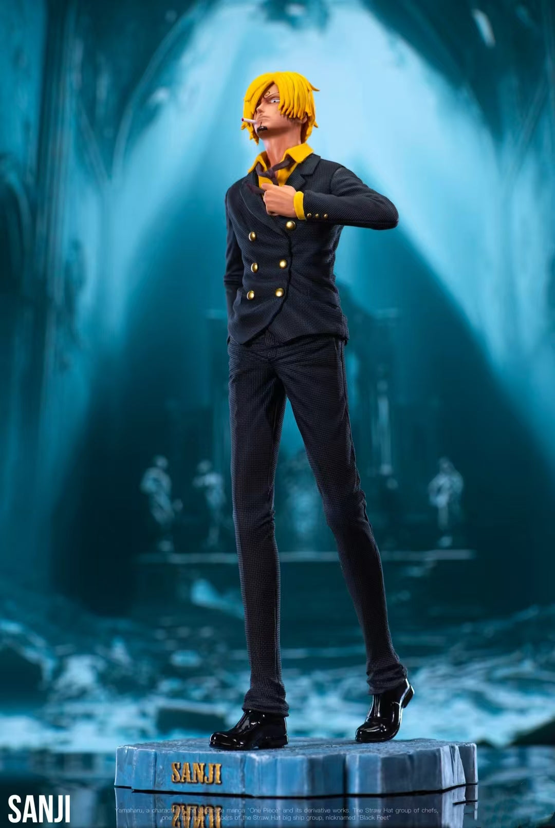 35cm Black Suit Walking Sanji Figure