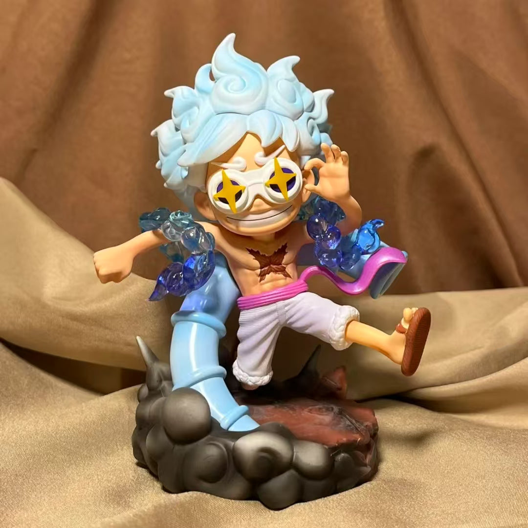 New edition,15cm Gear 5  Sunglasses Nika Luffy Figure
