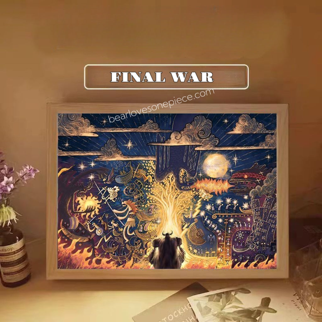 Final War Sketch Art Light Painting Night Light Lamp