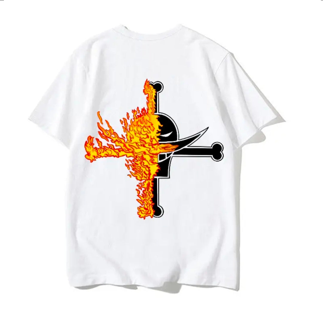 Whitebeard Pirates Ace Printed T-shirt