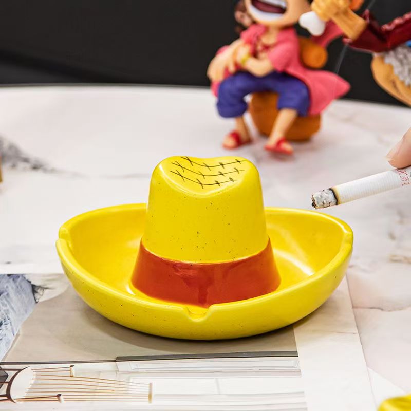 Straw Hat Ceramic Ashtray