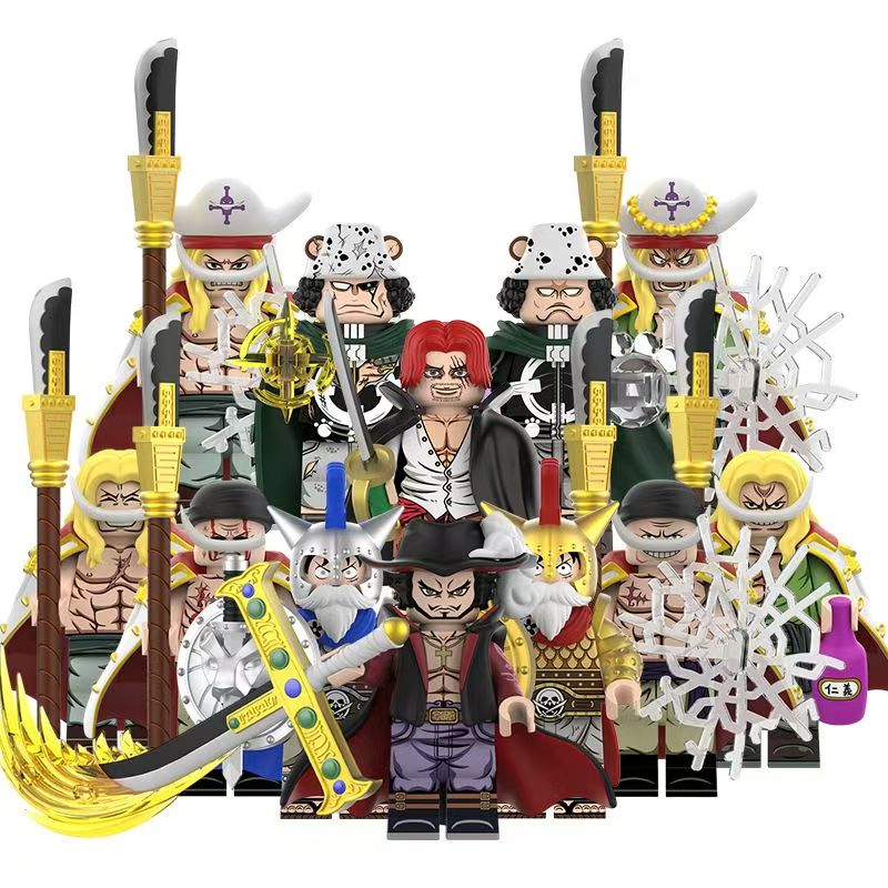 Mini Figura Colecionáveis– Whitebeard Jovem, Kuma e Shanks (Nova Edição)