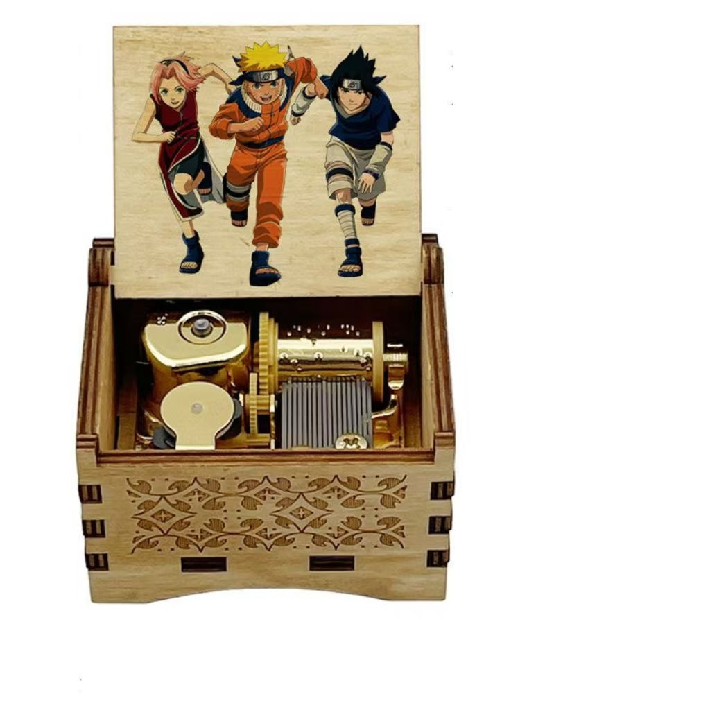 Blue Bird Vintage Wooden Music Box