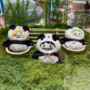 Chaveiro de Pelúcia Panda – Luffy, Zoro e Sanji (Edição Limitada Mugiwara)