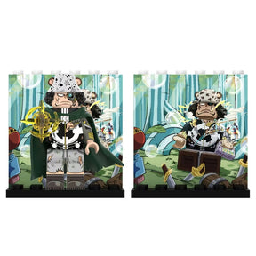 Mini Figura Colecionáveis– Whitebeard Jovem, Kuma e Shanks (Nova Edição)
