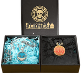 Luffy,Law,Ace 360° Rotatable Necklace And Pin